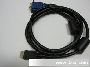 供应1.5米HDMI转VGA连接线 无网双环镀金头的高清转接线